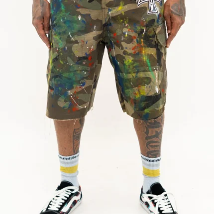 Painted Camo Shorts